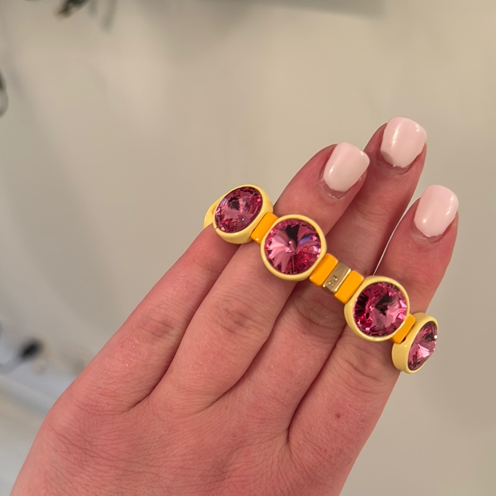 Roxanne Assouline - Pink and Yellow Crystal Bracelet